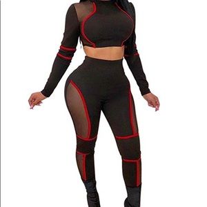 BRAND NEW Two-piece crop top and skinny legging